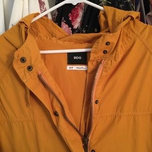 BDG Mustard Yellow Snap-front Poncho jacket